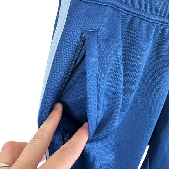 Adidas Tiro 17 Blue Three Stripe Climacool Drawstring Tapered Trainer Pants Sz M - Picture 3 of 8